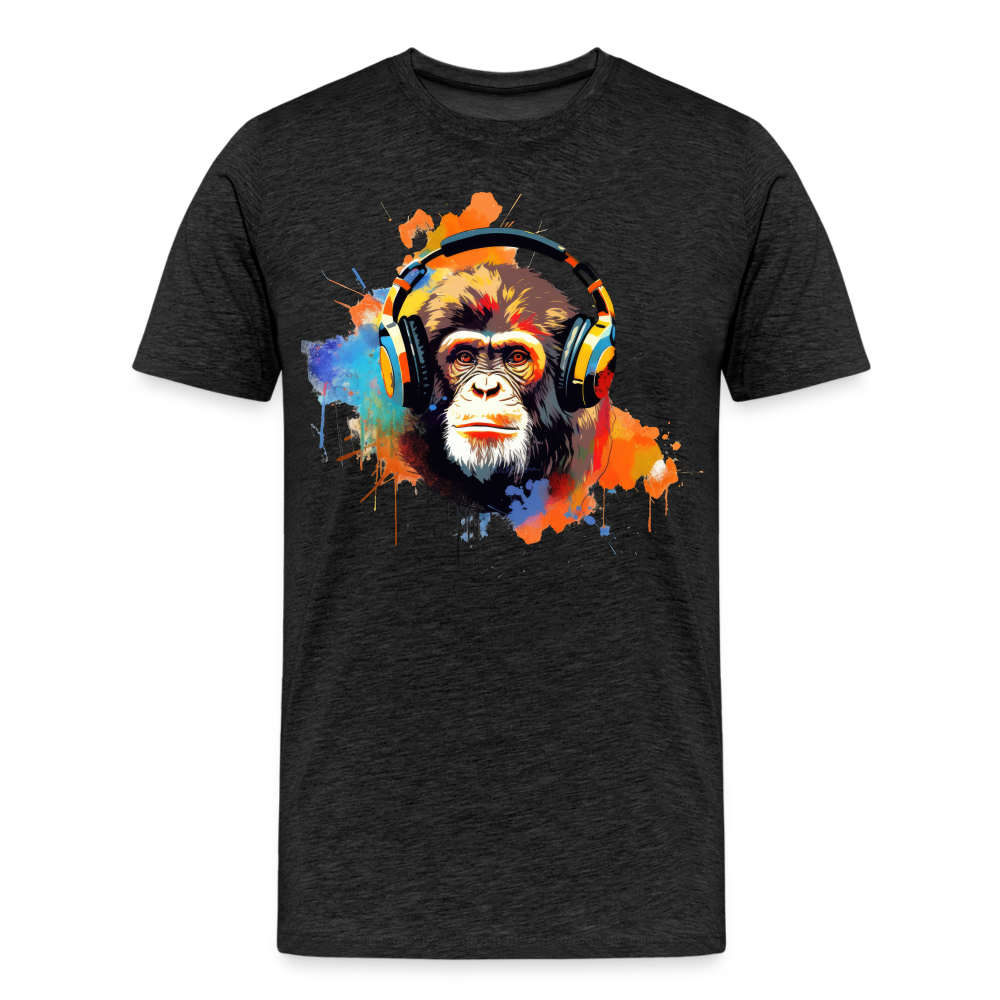 DJ Monkey Affe T-Shirt Männer Premium T-Shirt - Anthrazit