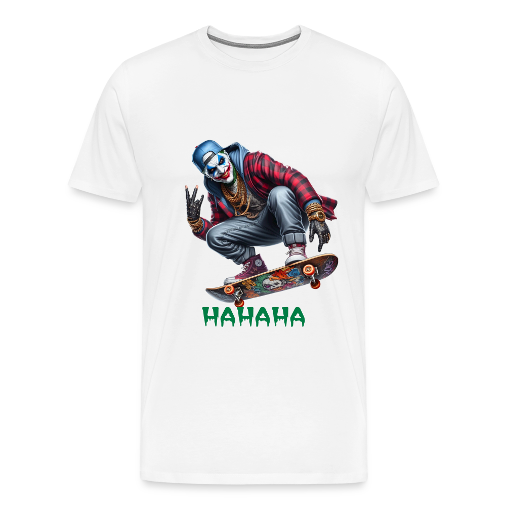 Joker HAHAHA Männer Premium T-Shirt - Weiß