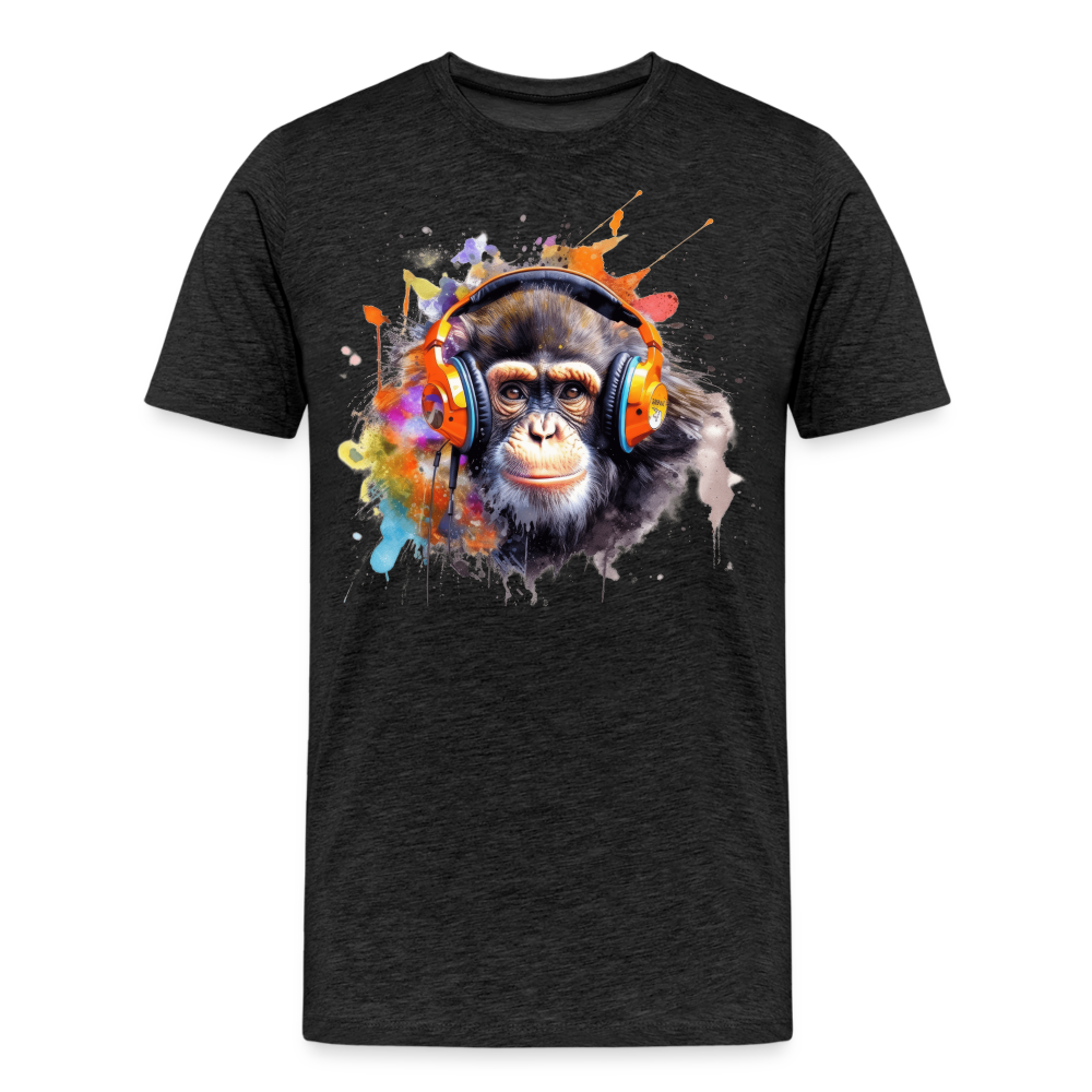 DJ Monkey Affe T-Shirt Männer Premium T-Shirt - Anthrazit