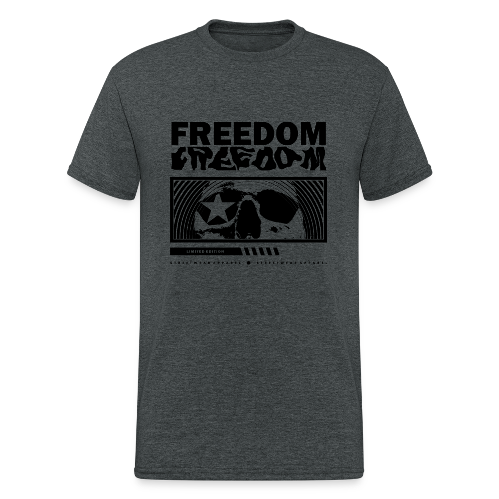 Urban Streetwear Freedom T-Shirt Herren - Dunkelgrau meliert