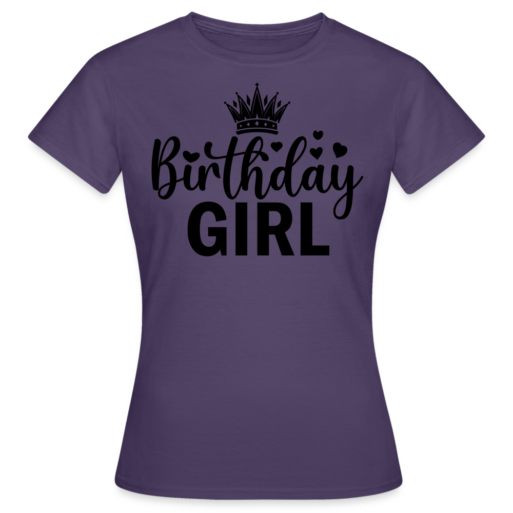 Birthday Girl Damen Gildan Heavy T-Shirt - Dunkellila