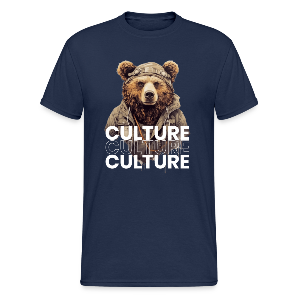 Teddybär Bear Culture Streetwear Spruch T-Shirt Herren - Navy