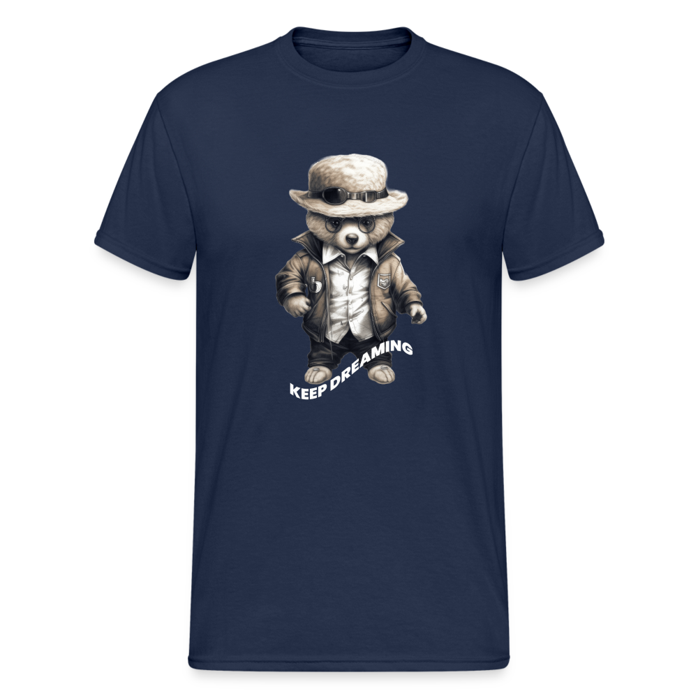 Teddybär Bear Keep Dreaming Streetwear Spruch T-Shirt Herren - Navy