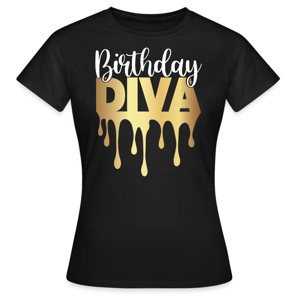 Birthday Diva Damen Gildan Heavy T-Shirt - Schwarz