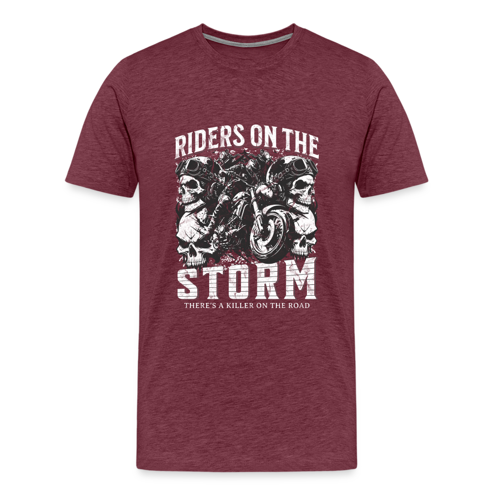 Riders On The Storm Premium T-Shirt Herren - Bordeauxrot meliert