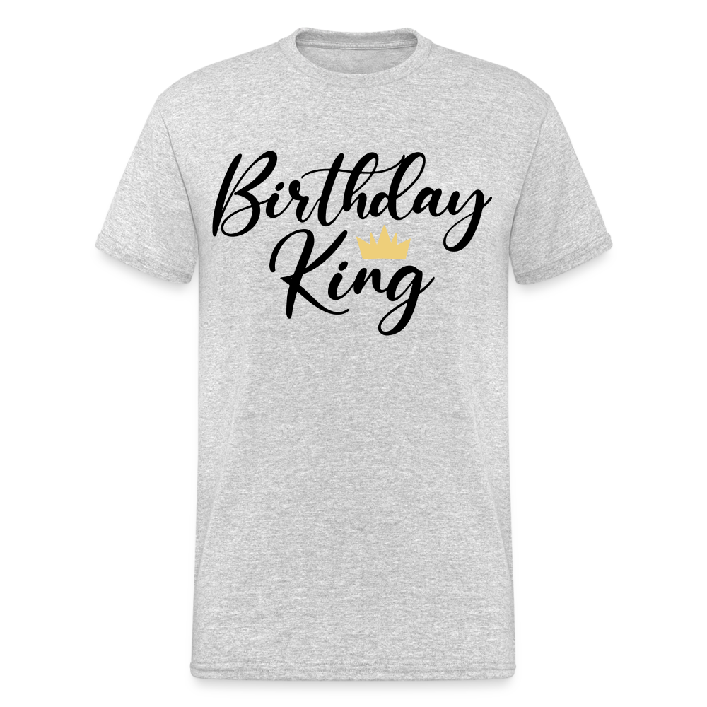 Birthday King Männer Gildan Heavy T-Shirt - Grau meliert