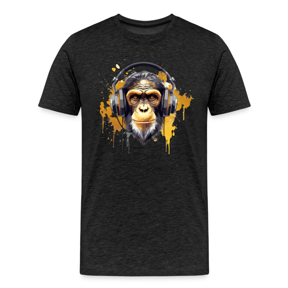 DJ Monkey Affe T-Shirt Männer Premium T-Shirt - Anthrazit