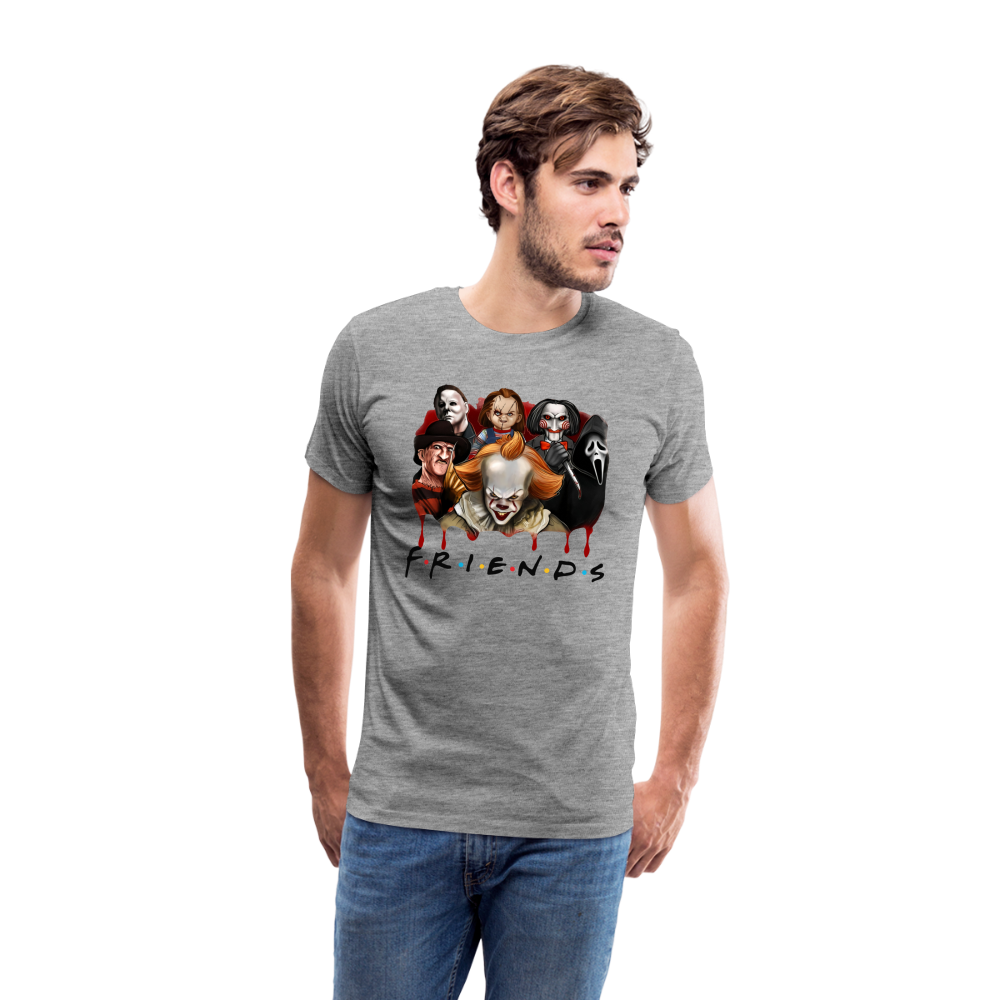 Friends Halloween Horror Premium T-Shirt Herren - Grau meliert