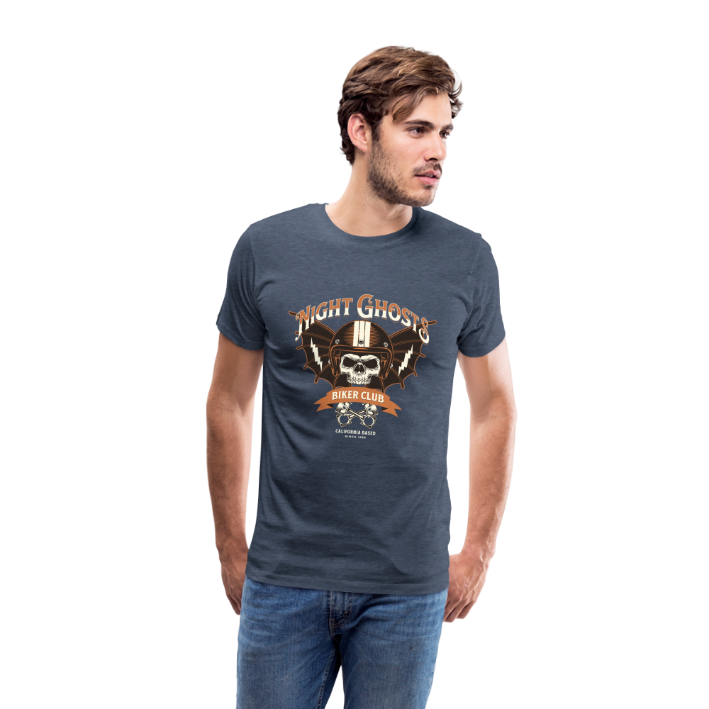 Night Ghosts Premium T-Shirt Herren - Blau meliert