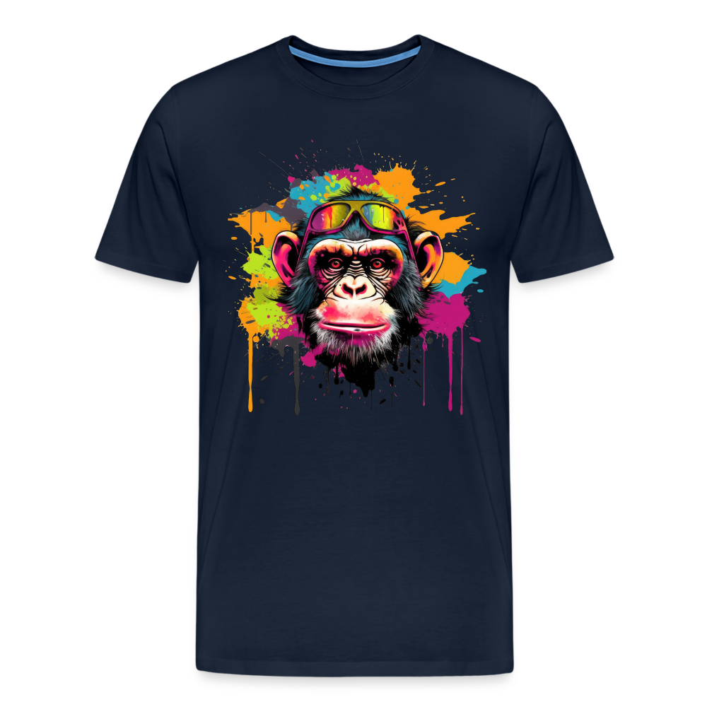 Monkey Affe T-Shirt Männer Premium T-Shirt - Navy
