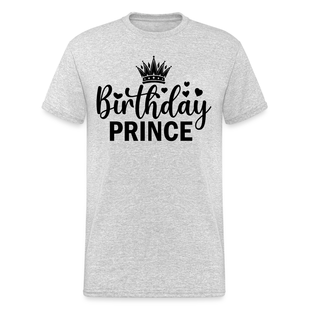 Birthday Prince Männer Gildan Heavy T-Shirt - Grau meliert