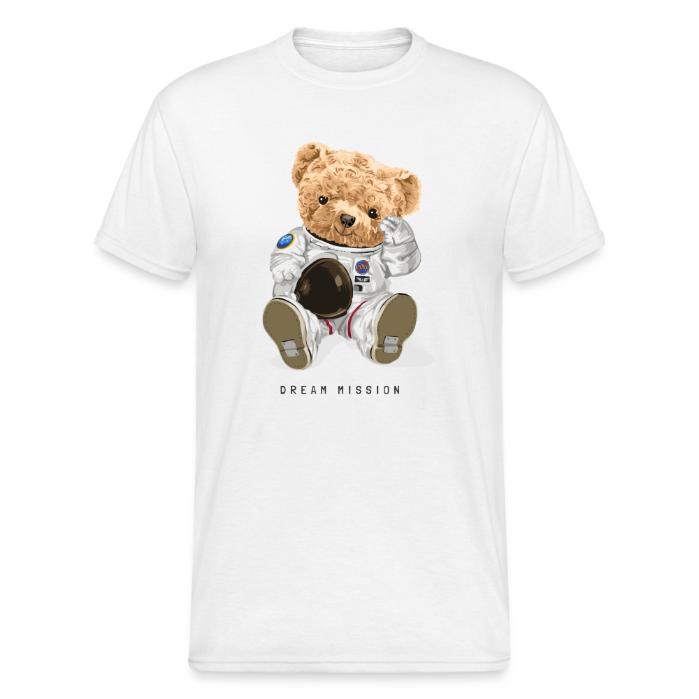 Teddybär Bear Dream Mission Streetwear Spruch T-Shirt Herren - Weiß