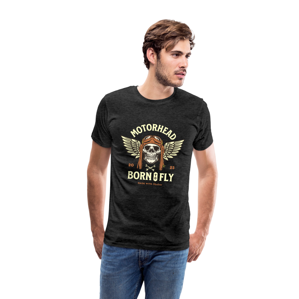 Motorhead Born To Fly  Premium T-Shirt Herren - Anthrazit