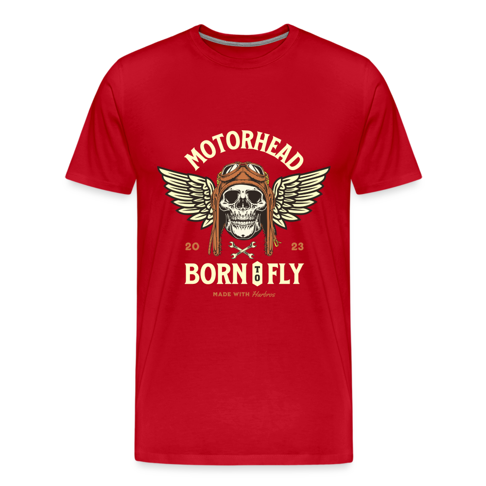 Motorhead Born To Fly  Premium T-Shirt Herren - Rot
