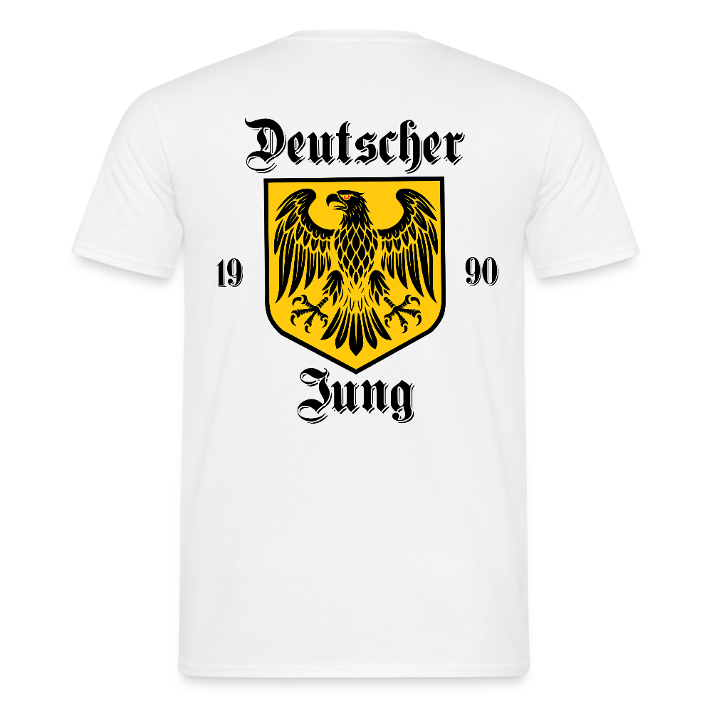 Deutscher Jung Rückendruck T-Shirt - Weiß
