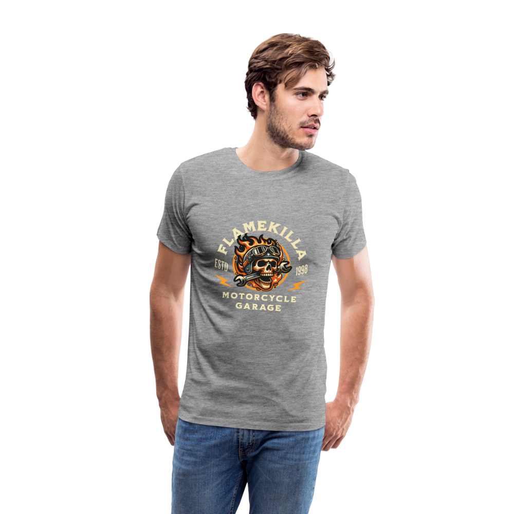 Flamekilla Premium T-Shirt Herren - Grau meliert
