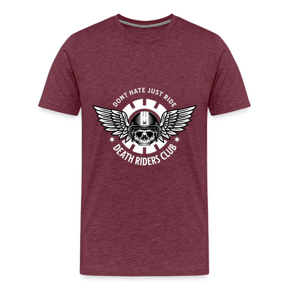Death Riders Club Premium T-Shirt Herren - Bordeauxrot meliert