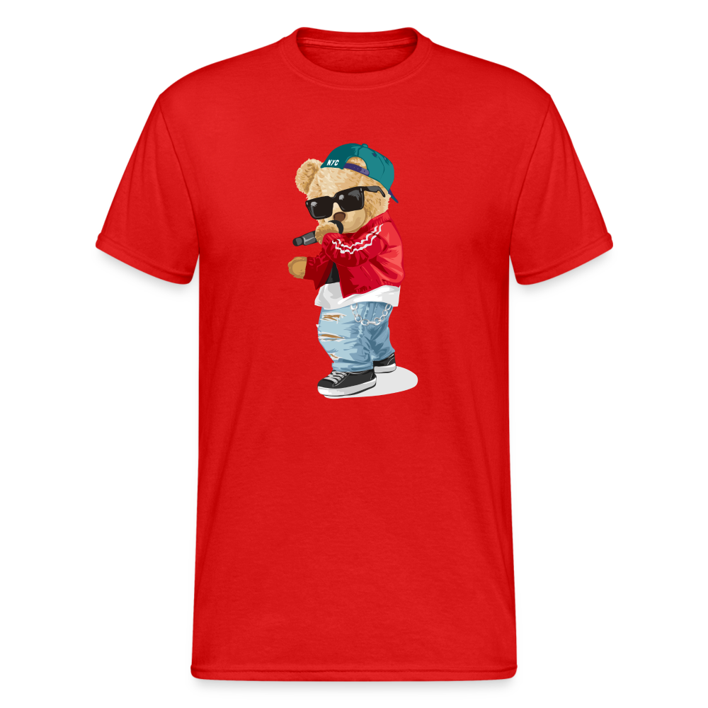 Teddybär Bear Streetwear Spruch T-Shirt Herren - Rot