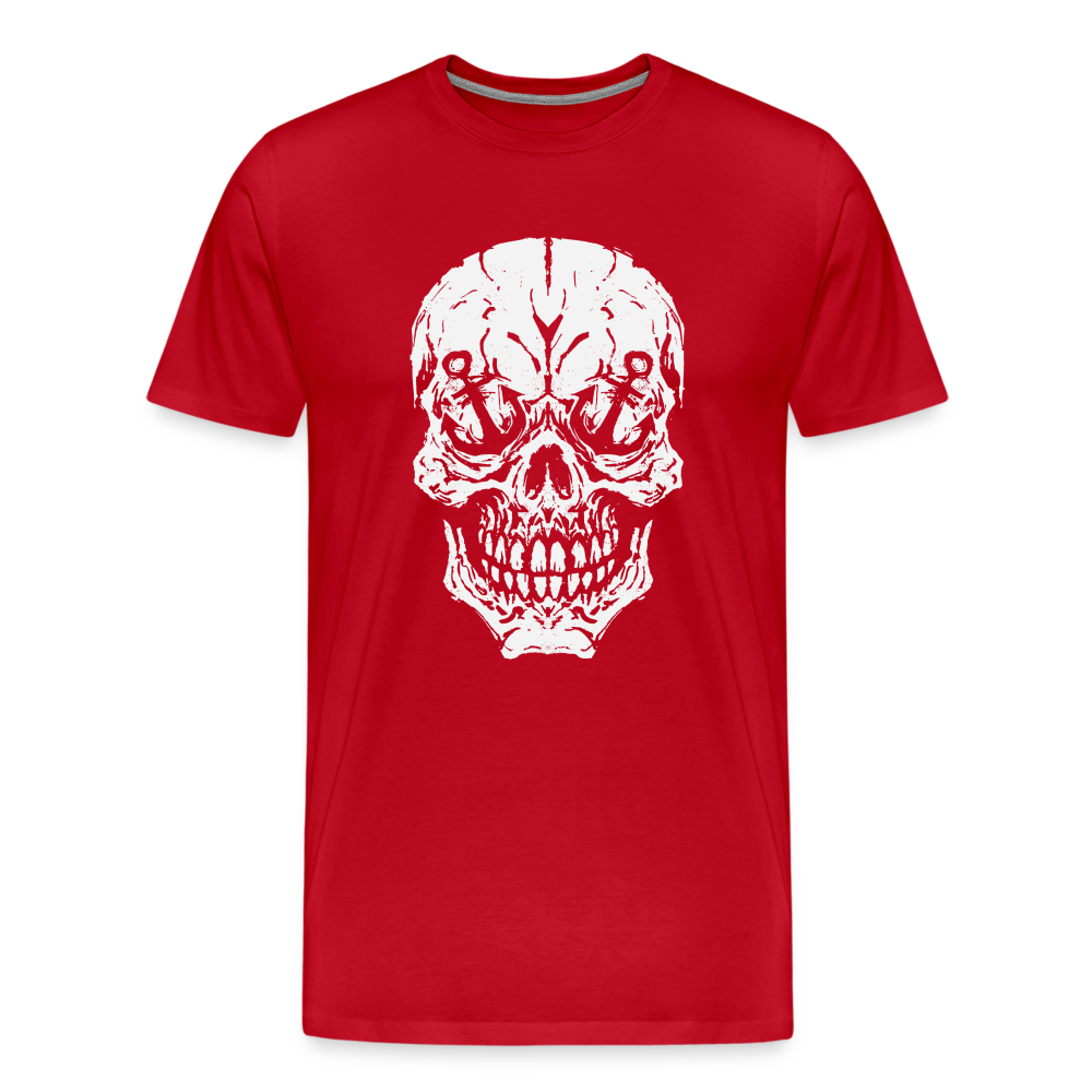 Skull Anker Totenkopf Premium T-Shirt Herren - Rot