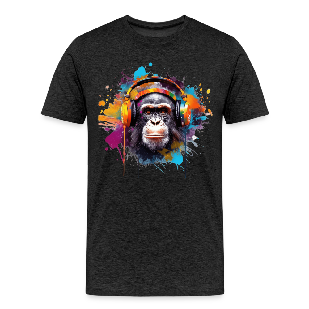 DJ Monkey Affe T-Shirt Männer Premium T-Shirt - Anthrazit