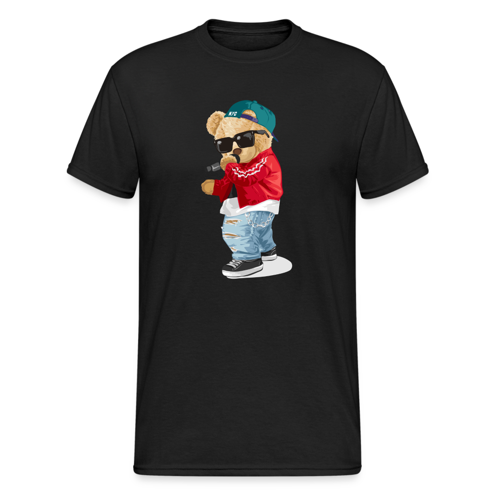 Teddybär Bear Streetwear Spruch T-Shirt Herren - Schwarz