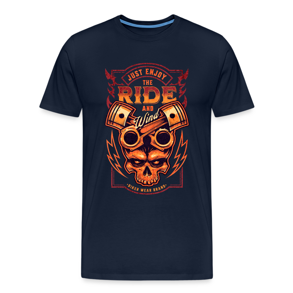 Just Enjoy The Ride And Wind Premium T-Shirt Herren - Navy