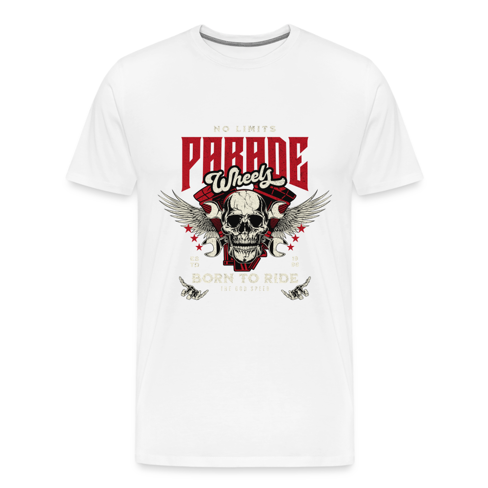 No Limits Parade Wheels Born To Ride Club  Premium T-Shirt Herren - Weiß