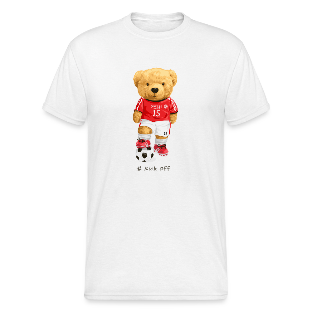 Teddybär Bear kick off Streetwear Spruch T-Shirt Herren - Weiß