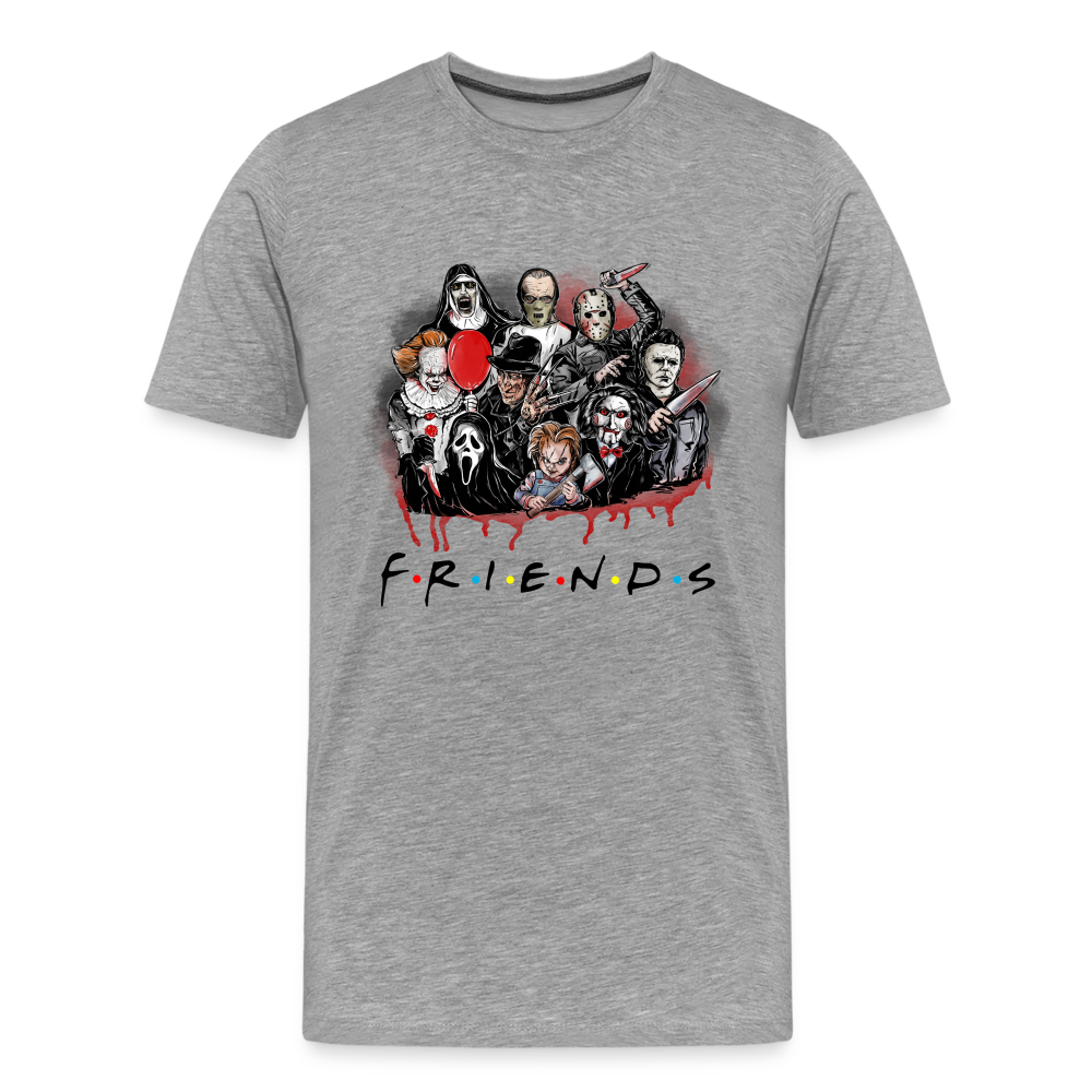 Friends Halloween Horror Premium T-Shirt Herren - Grau meliert