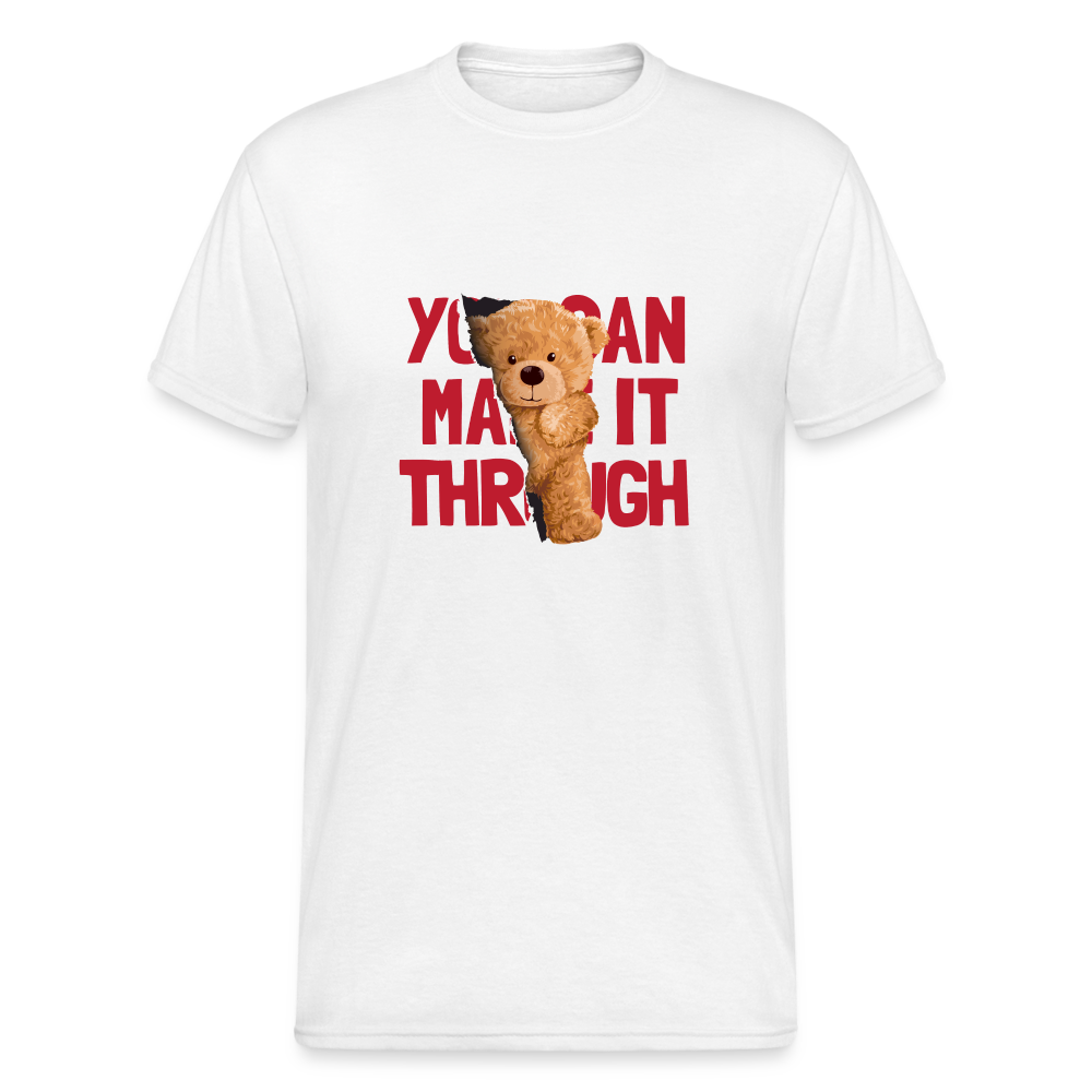 Teddybär Bear You can make it through Streetwear Spruch T-Shirt Herren - Weiß