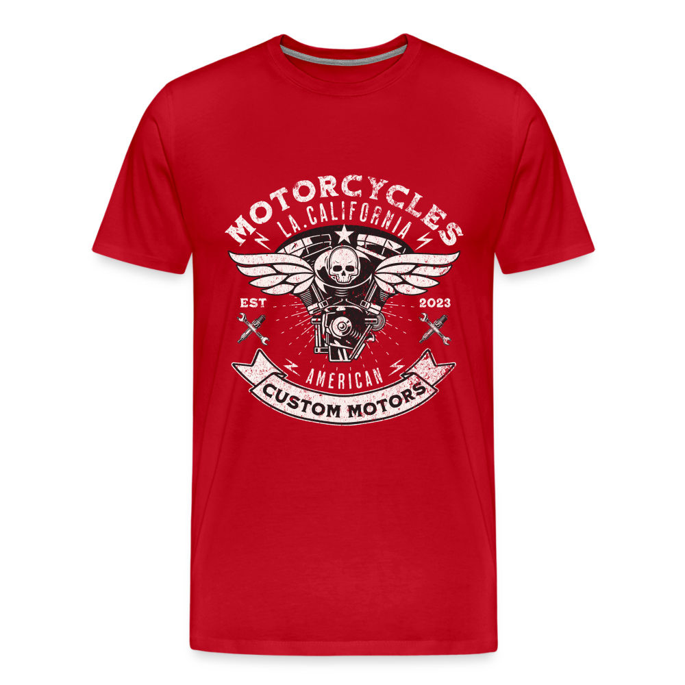 Motorcycles Custom Motors Premium T-Shirt Herren - Rot