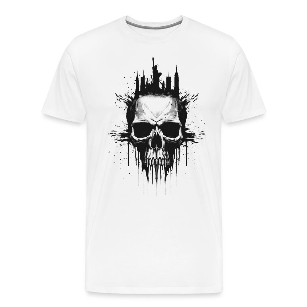 Paint Skull Totenkopf Premium T-Shirt Herren - Weiß