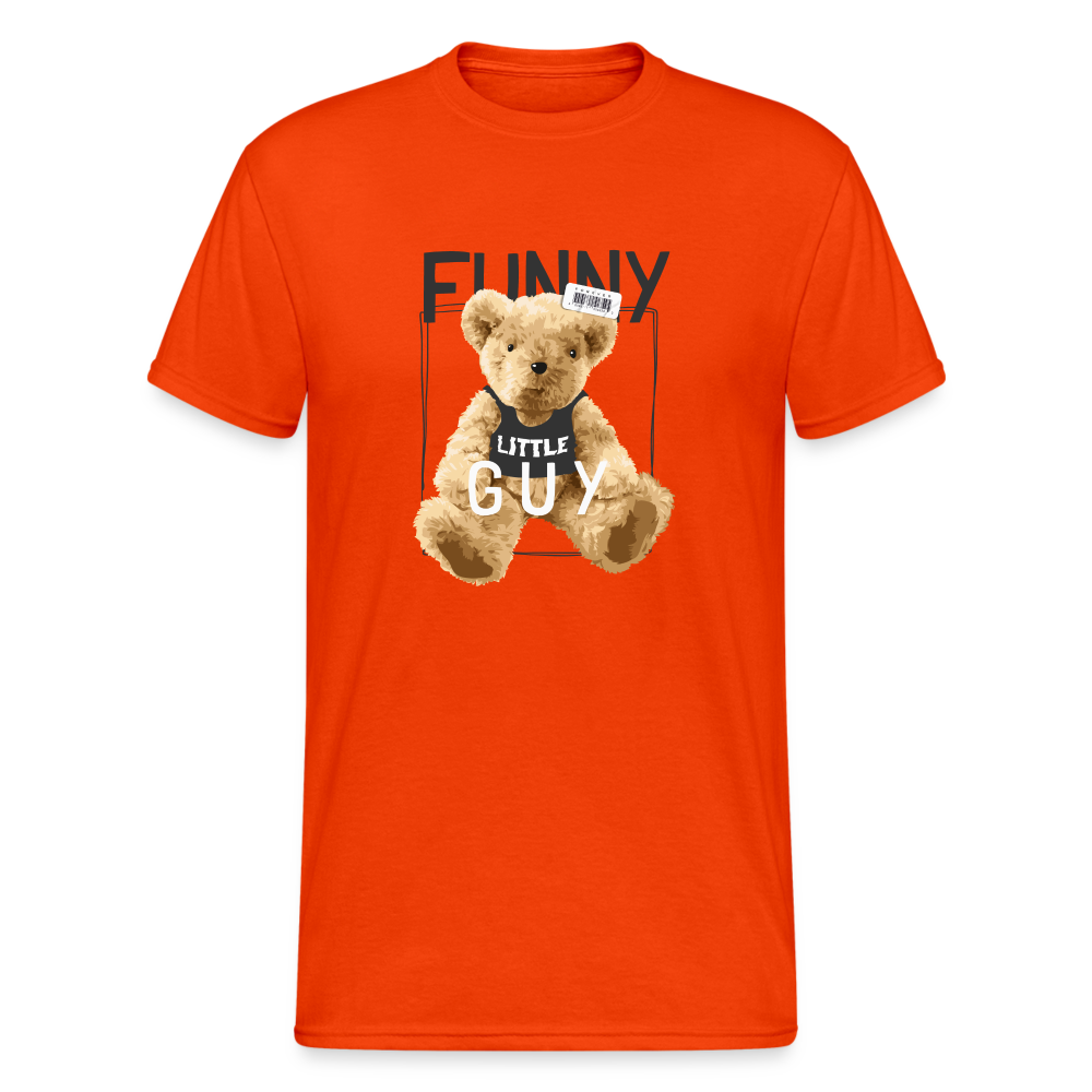 Teddybär Bear Funny Little Guy Streetwear Spruch T-Shirt Herren - kräftig Orange