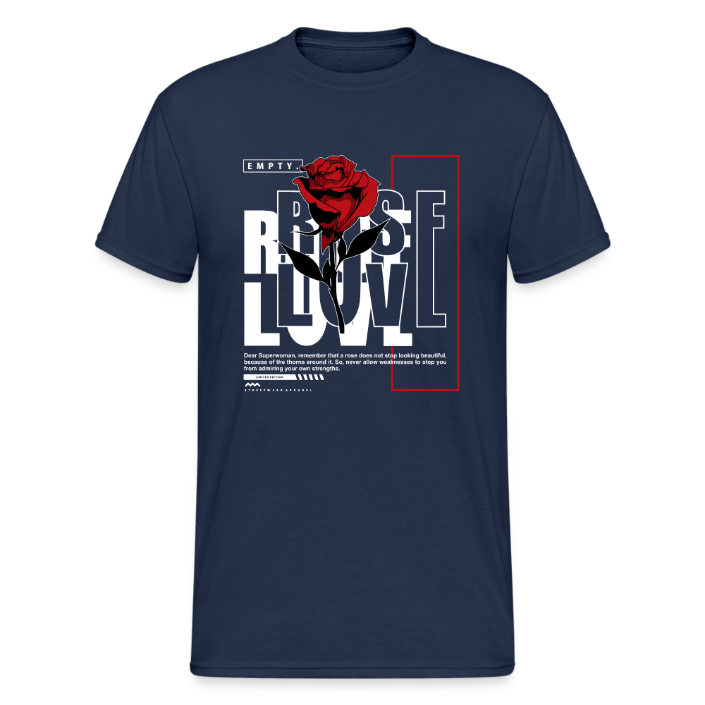 Urban Streetwear The Rose Love T-Shirt Herren - Navy
