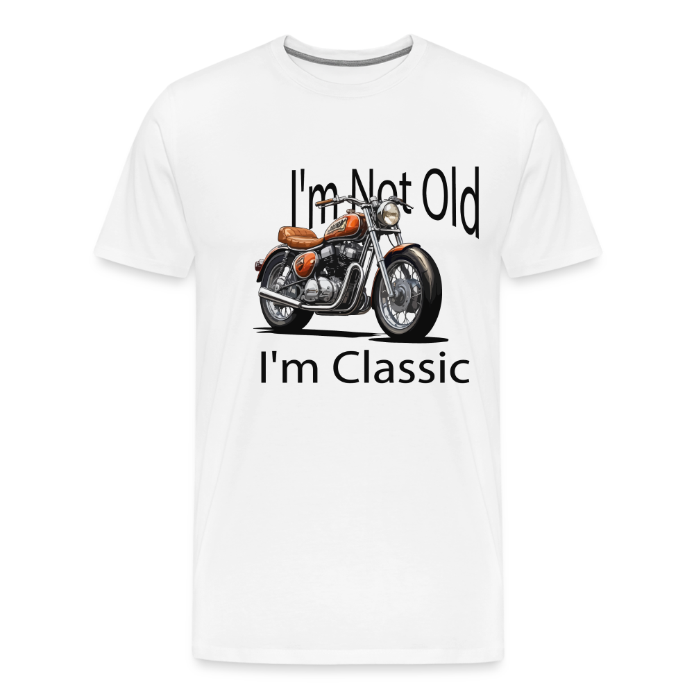 Classic Biker Premium T-Shirt Herren - Weiß