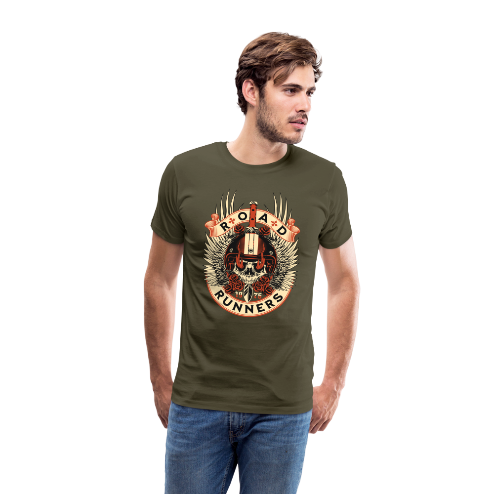 Road Runners Premium T-Shirt Herren - Khaki