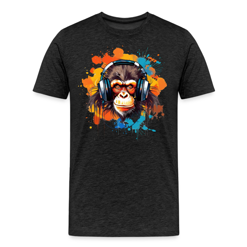 DJ Monkey Affe T-Shirt Männer Premium T-Shirt - Anthrazit