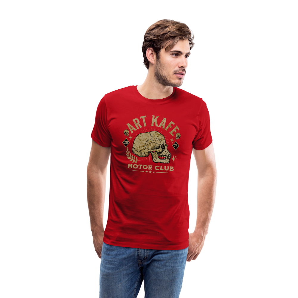 Art Kafe Motor Club Premium T-Shirt Herren - Rot