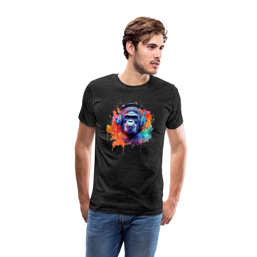 DJ Monkey Affe T-Shirt Männer Premium T-Shirt - Anthrazit