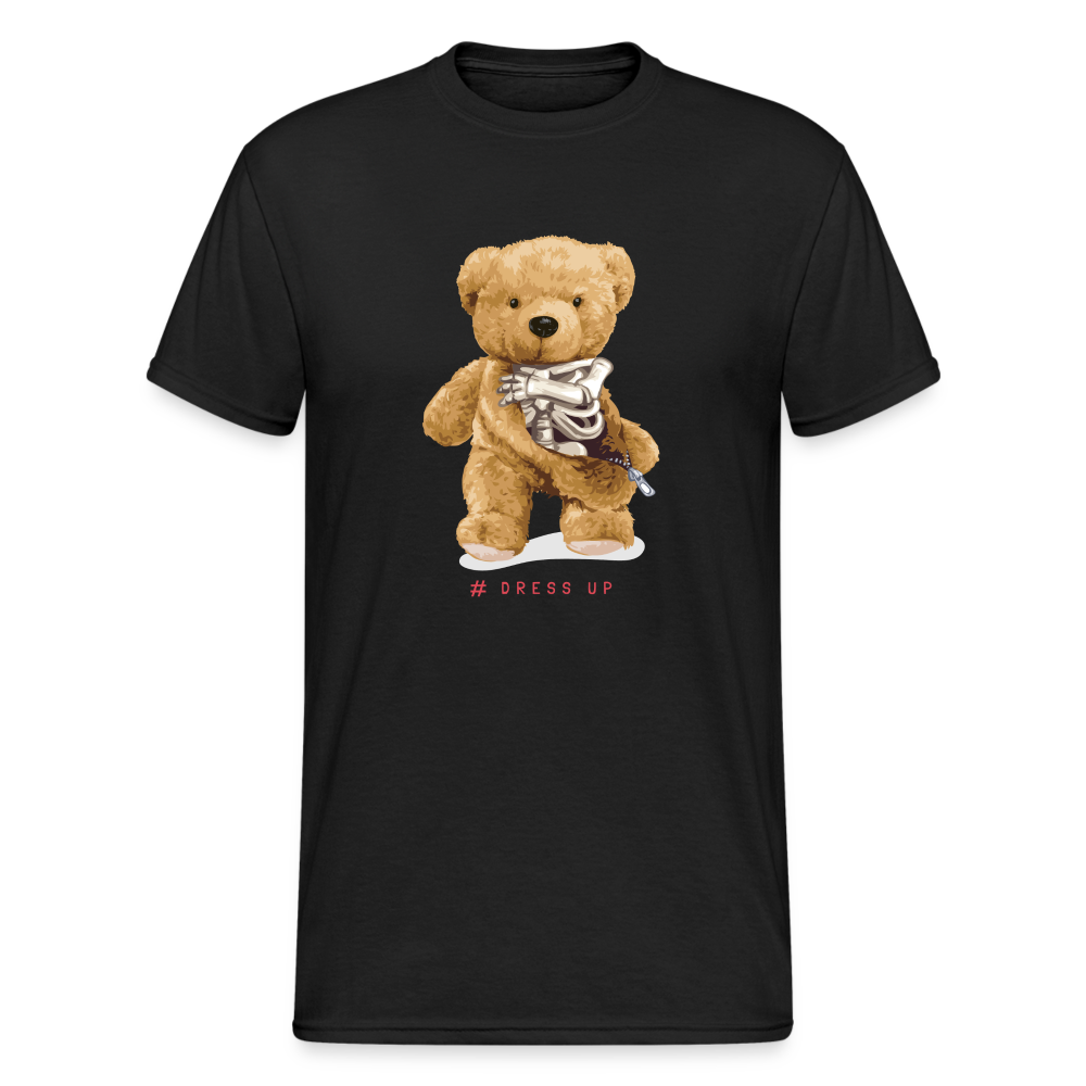 Teddybär Bear Dress Up Streetwear Spruch T-Shirt Herren - Schwarz