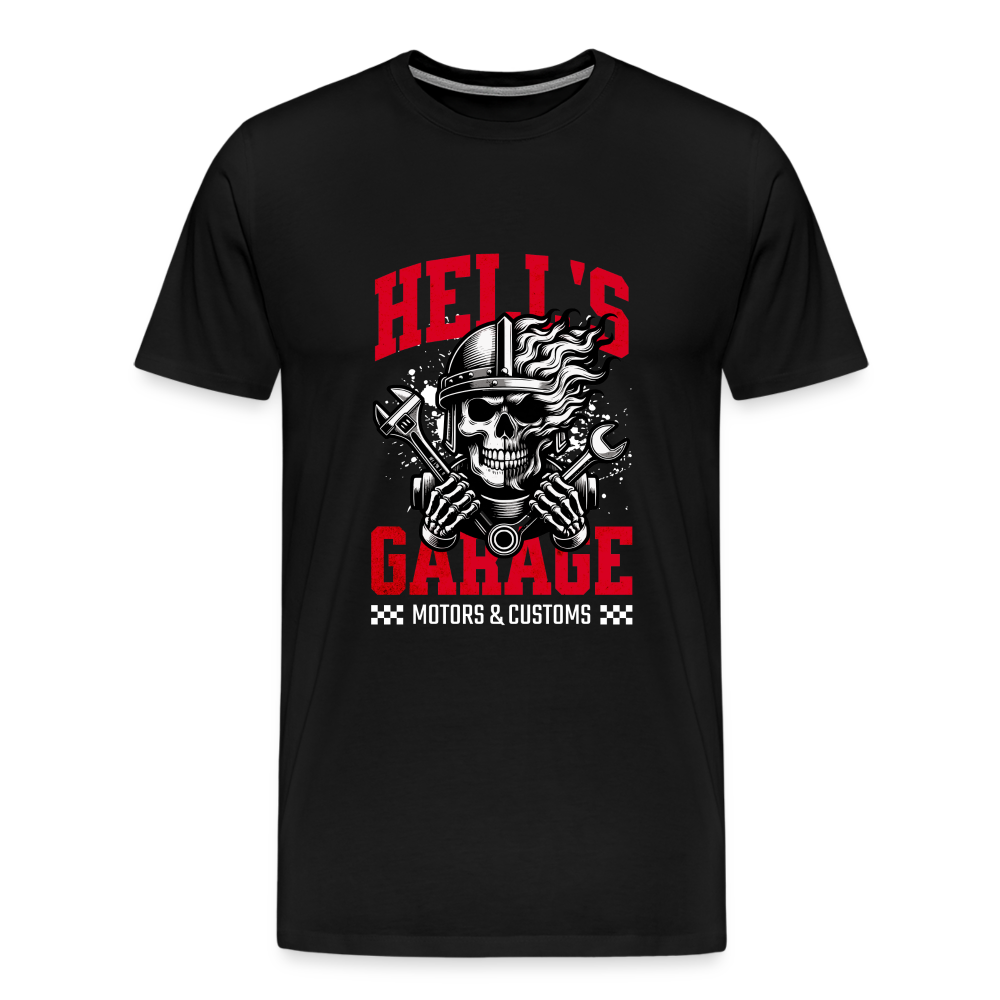Hell´s Garage Premium T-Shirt Herren - Schwarz