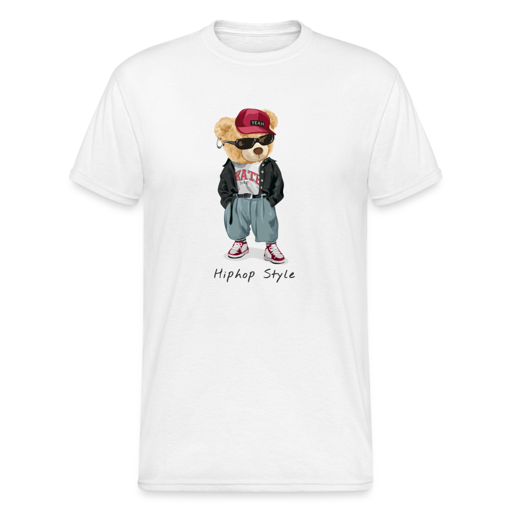 Teddybär Bear Hiphop Style Streetwear Spruch T-Shirt Herren - Weiß