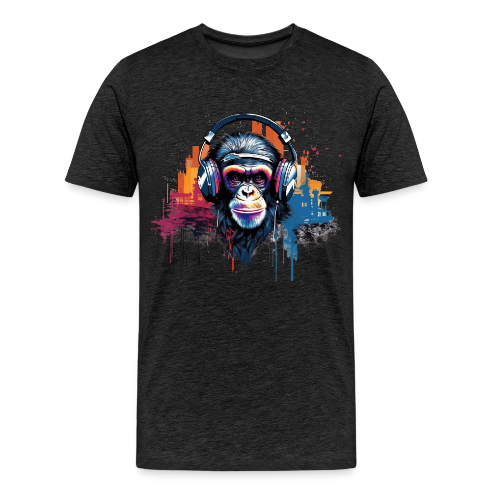 DJ Monkey Affe T-Shirt Männer Premium T-Shirt - Anthrazit