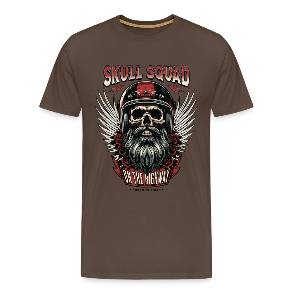Skull Squad On The Highway Premium T-Shirt Herren - Edelbraun