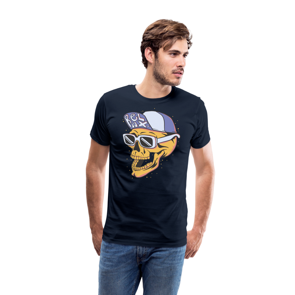 Relax Skull Totenkopf Premium T-Shirt Herren - Navy