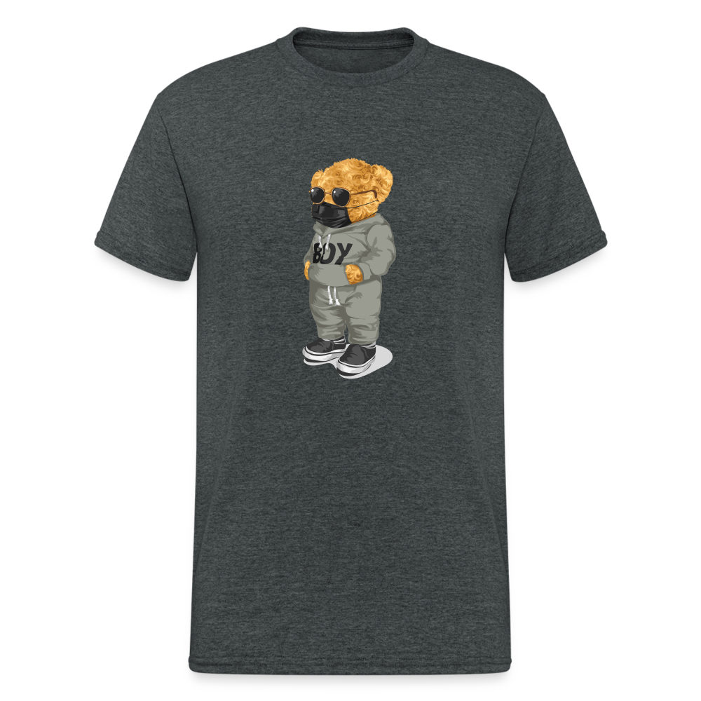 Teddybär Bear Boy Streetwear Spruch T-Shirt Herren - Dunkelgrau meliert