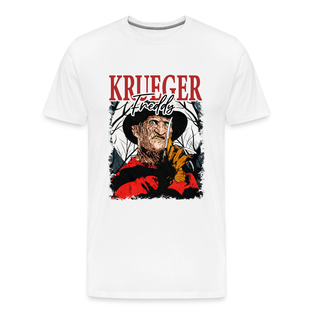 Freddy Krüger Halloween Horror Premium T-Shirt Herren - Weiß