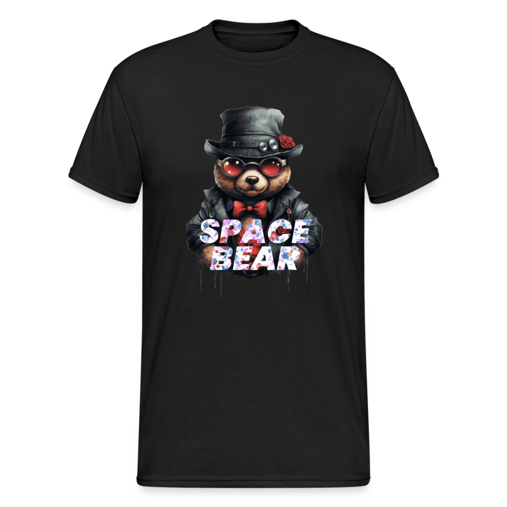 Teddybär Bear Space Bear Streetwear Spruch T-Shirt Herren - Schwarz