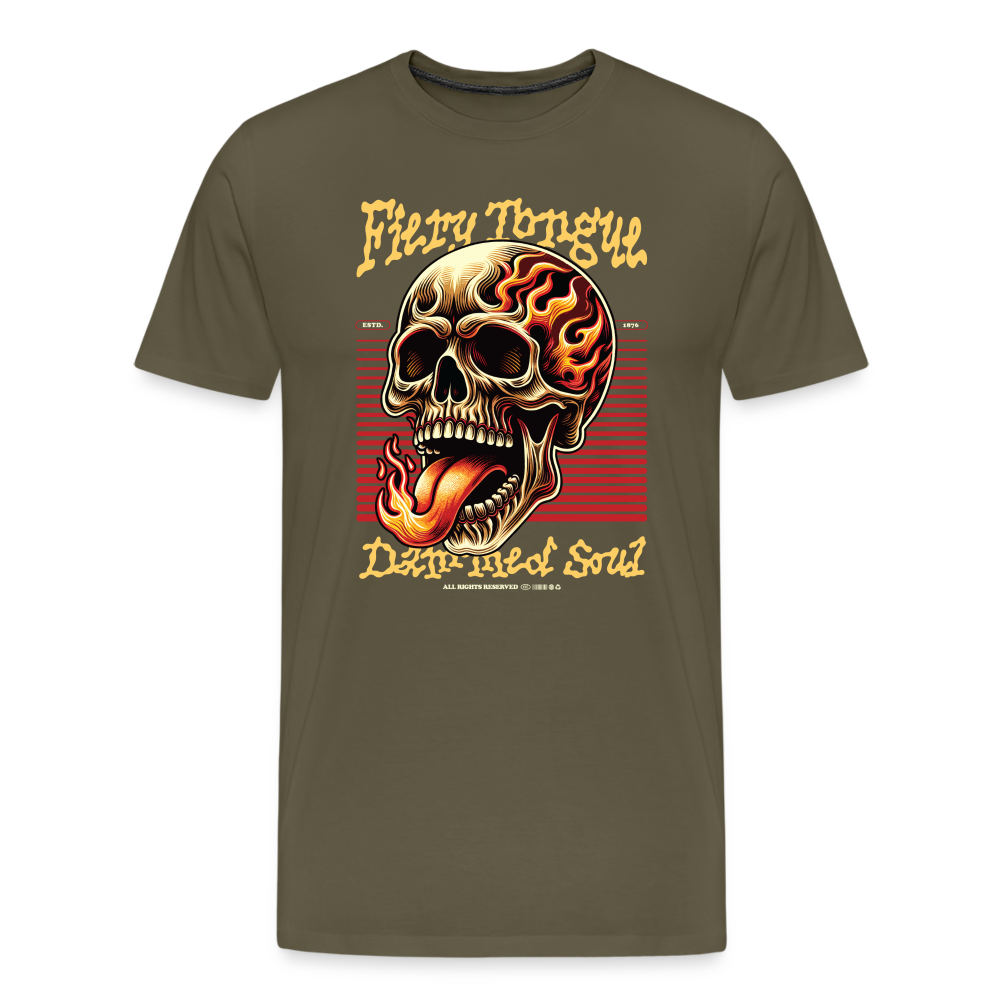 Skull Totenkopf Premium T-Shirt Herren - Khaki