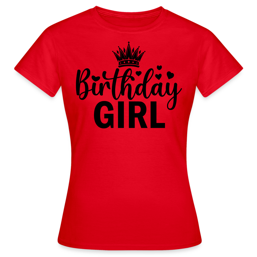 Birthday Girl Damen Gildan Heavy T-Shirt - Rot